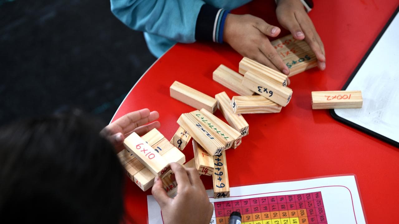 Students during a mathematics class