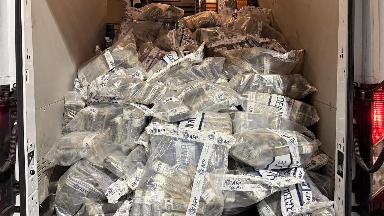cocaine bricks filling most of a minivan