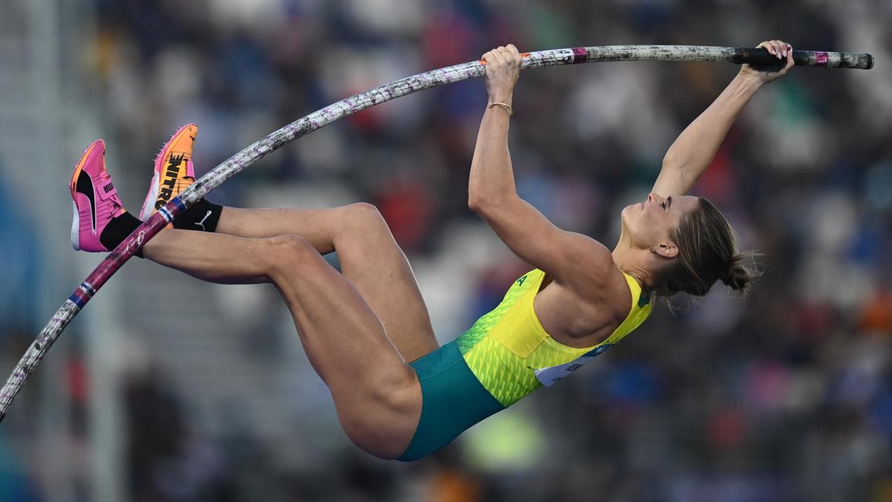 Australian pole vaulter Nina Ken