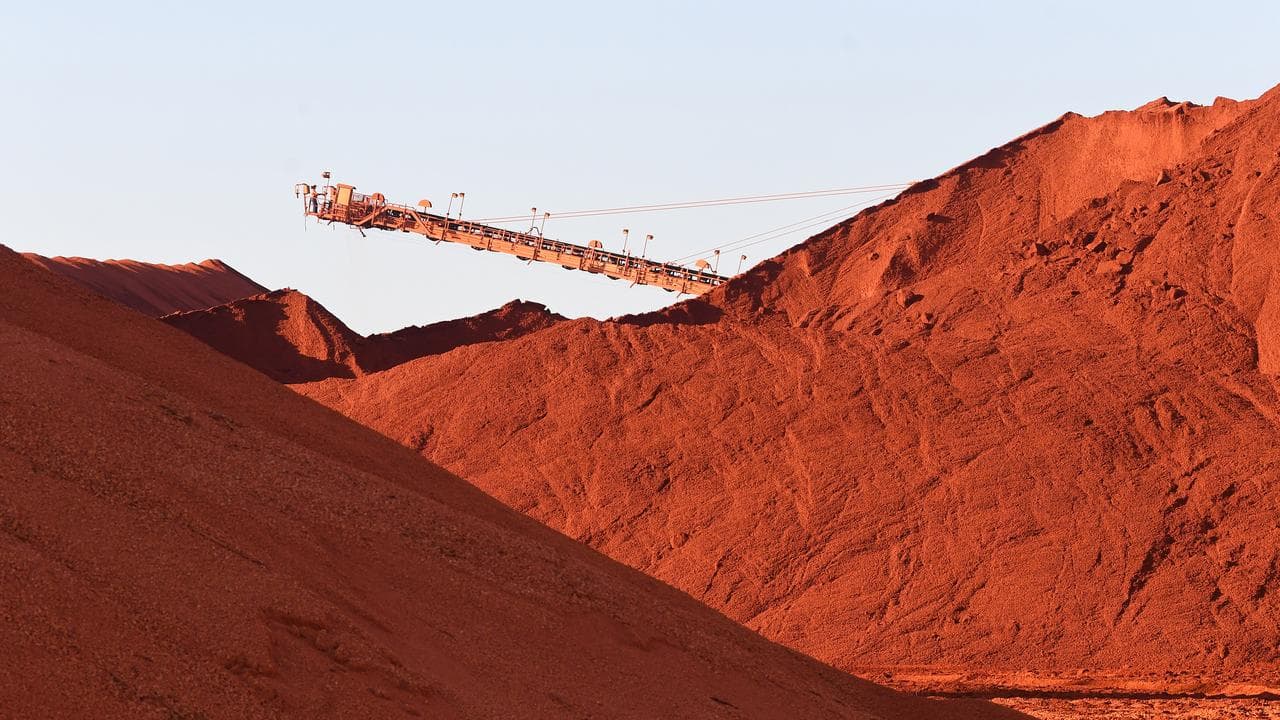 Bauxite piles
