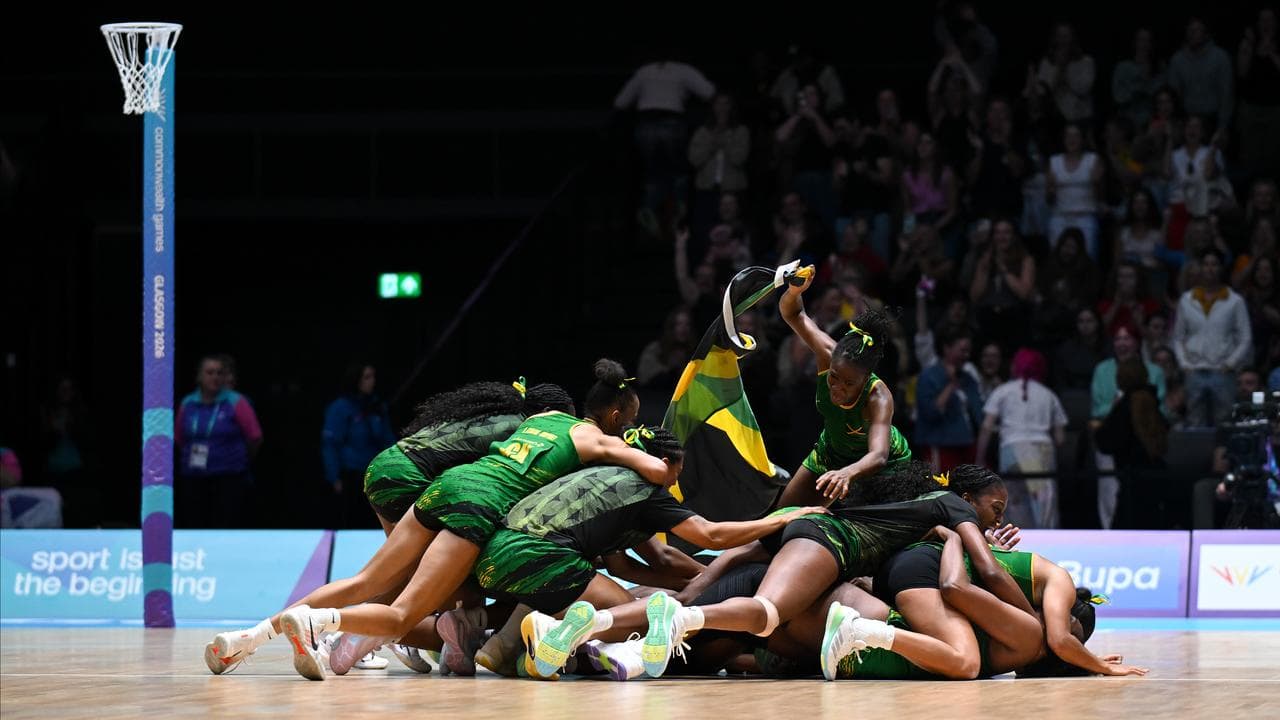Team Jamaica celebrates winning