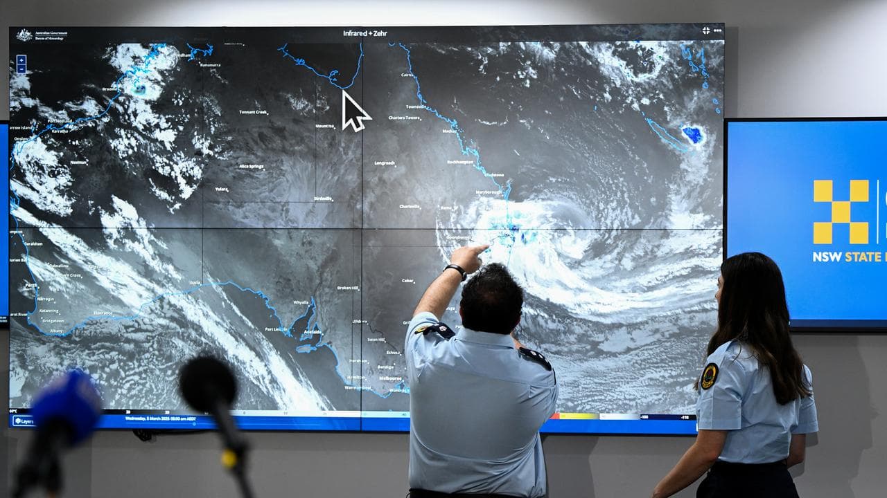 A cyclone on the Bureau of Meteorology satellite view (file image)