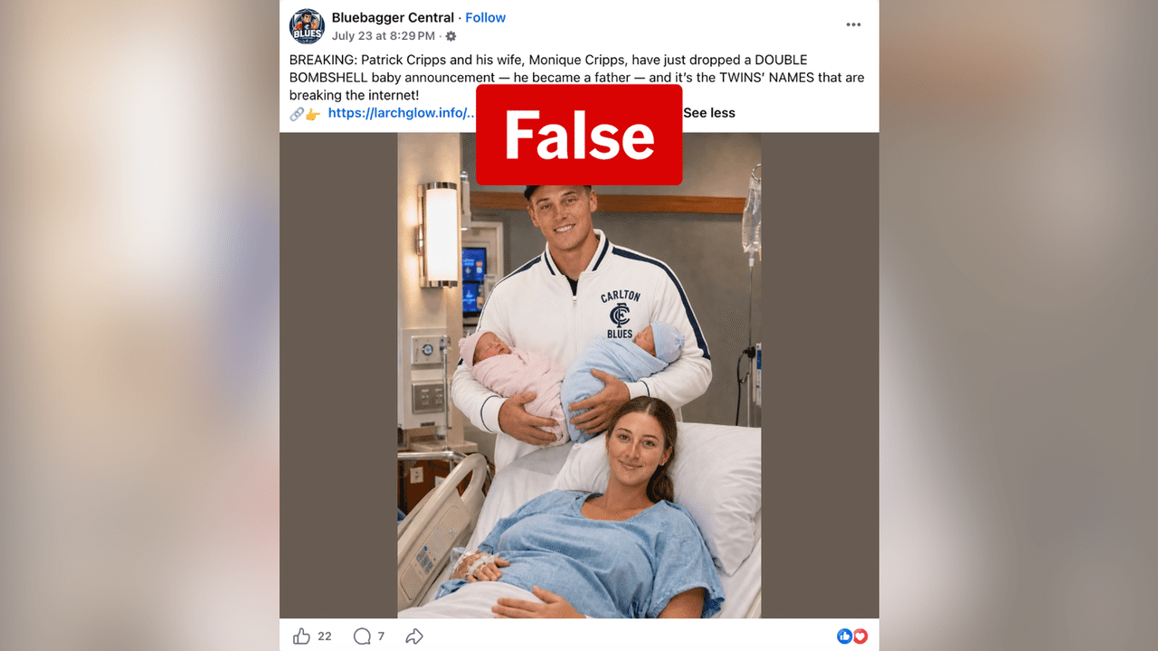 A screenshot of a Facebook post. 