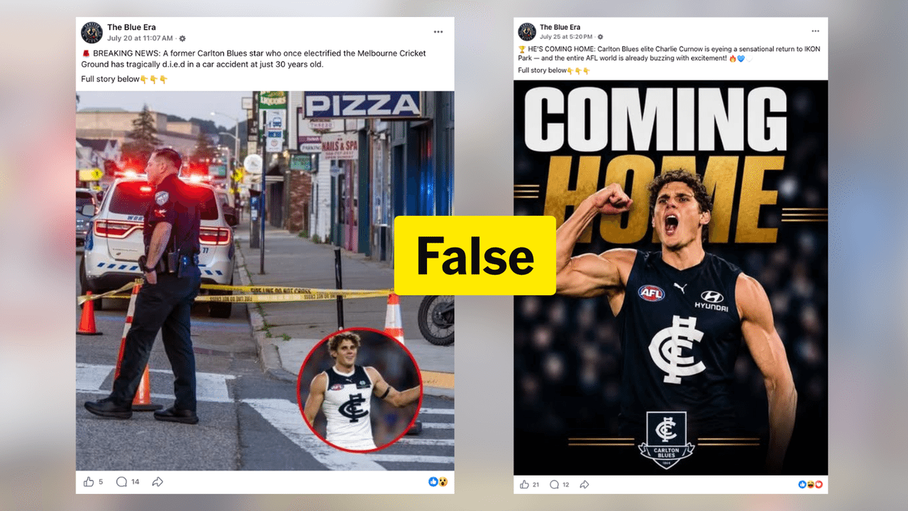A screenshot of a Facebook post. 