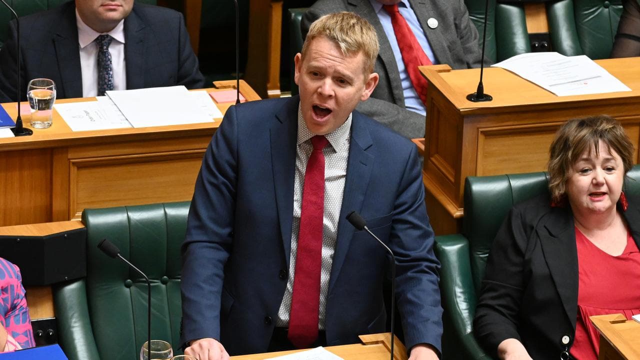 New Zealand Labour Leader Chris Hipkins in Parliament in 2024.