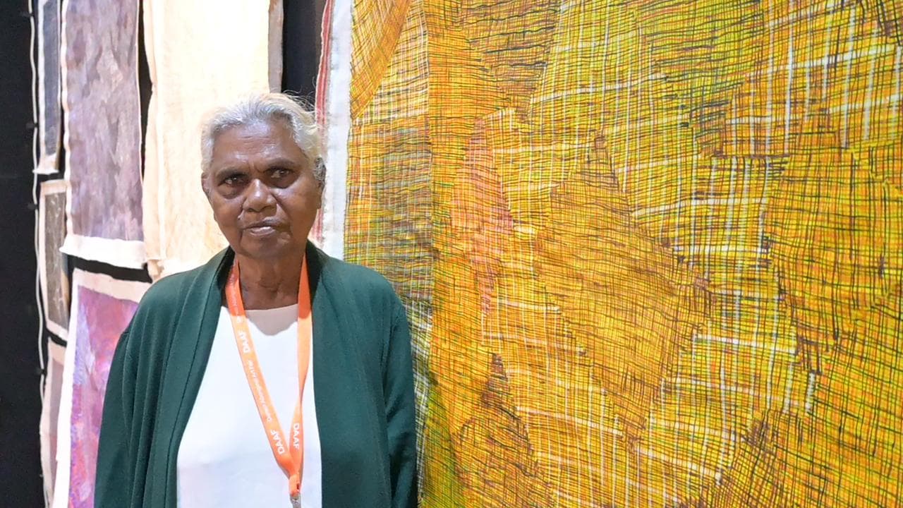 Artist Regina Pilawuk-Wilson from Durrmu Arts