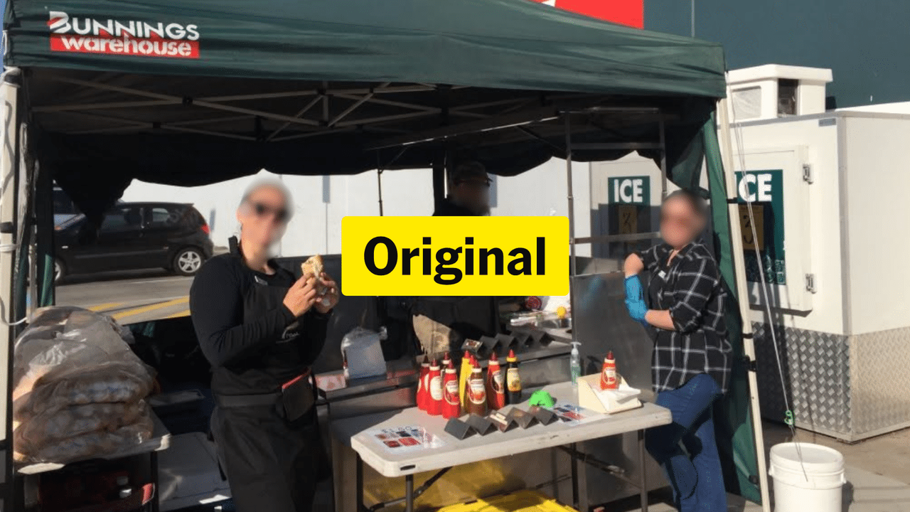 A genuine photo that appears to be the basis for the AI-generated fake