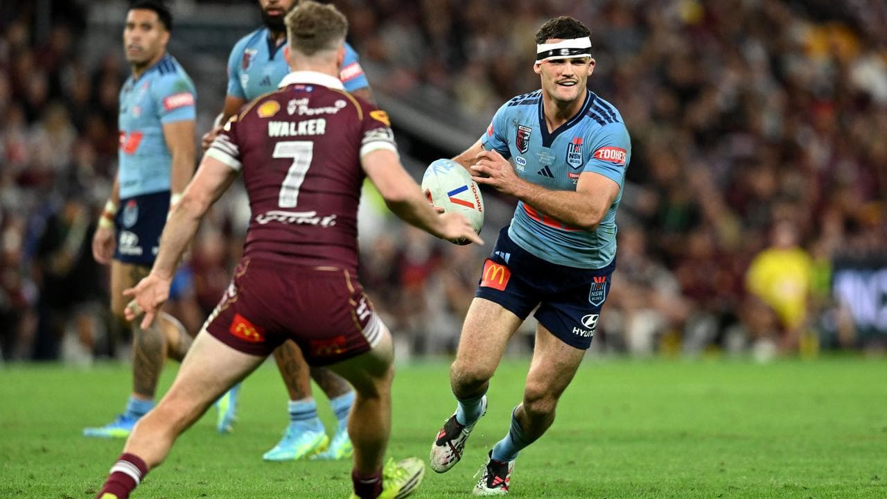 Origin rivals Sam Walker and Nathan Cleary.