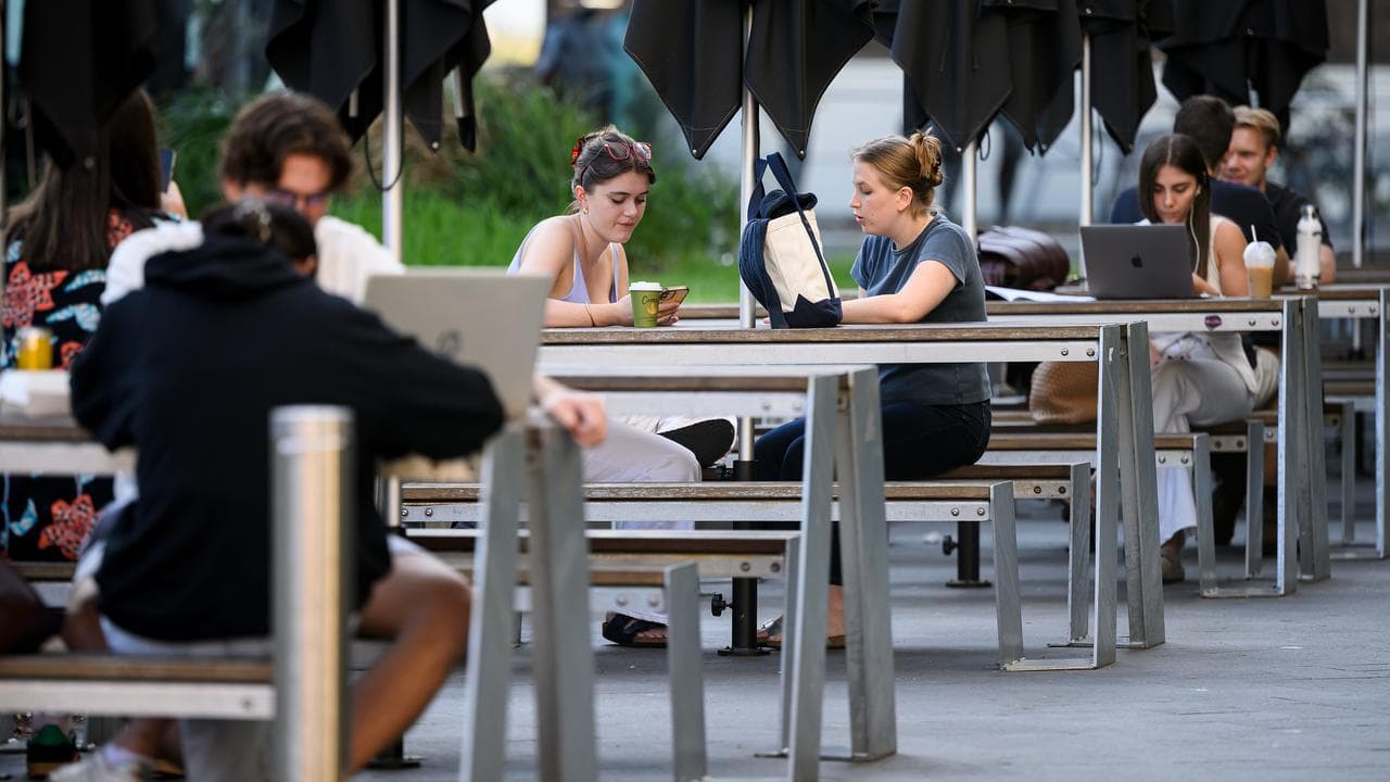 Students on a university campus (file image)