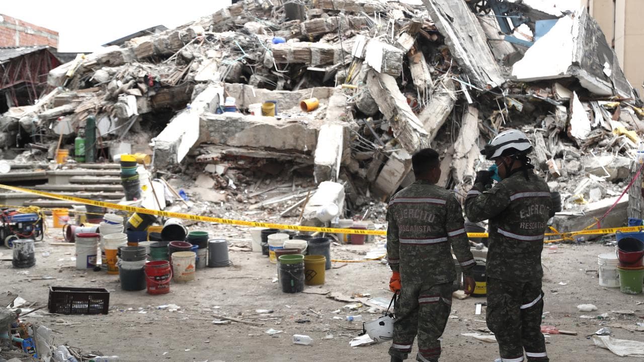 Aftermath of 7.4-magnitude earthquake