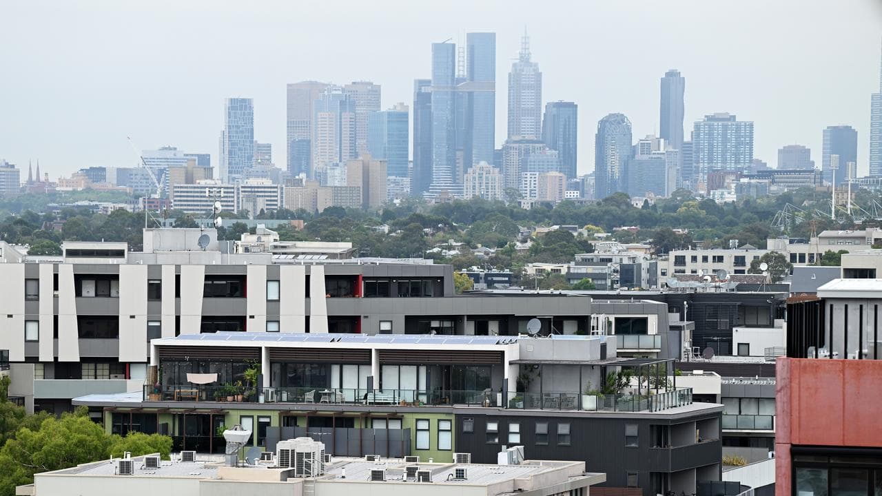 Apartments and the city skyline in Melbourne (file image)
