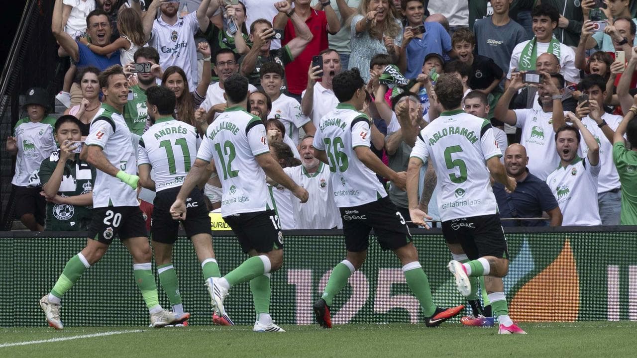 Racing Santander celebrations.