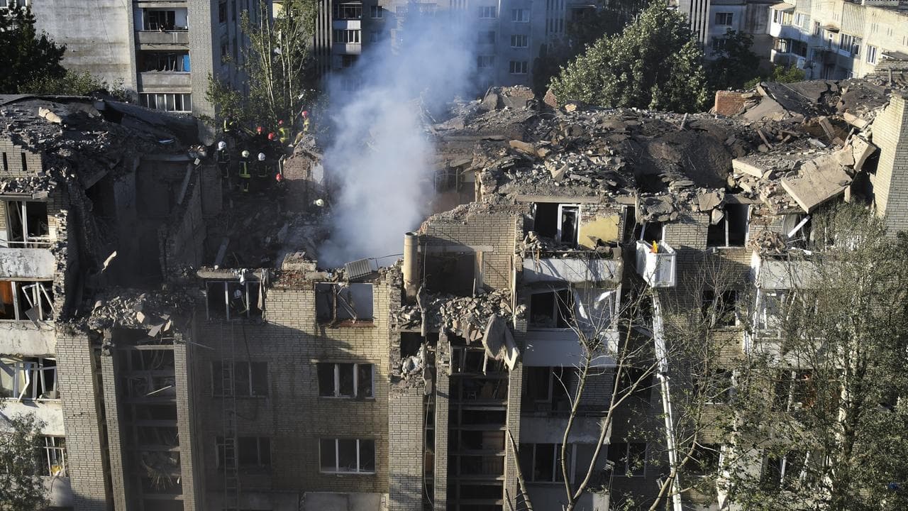 Russian missile attack in Lviv