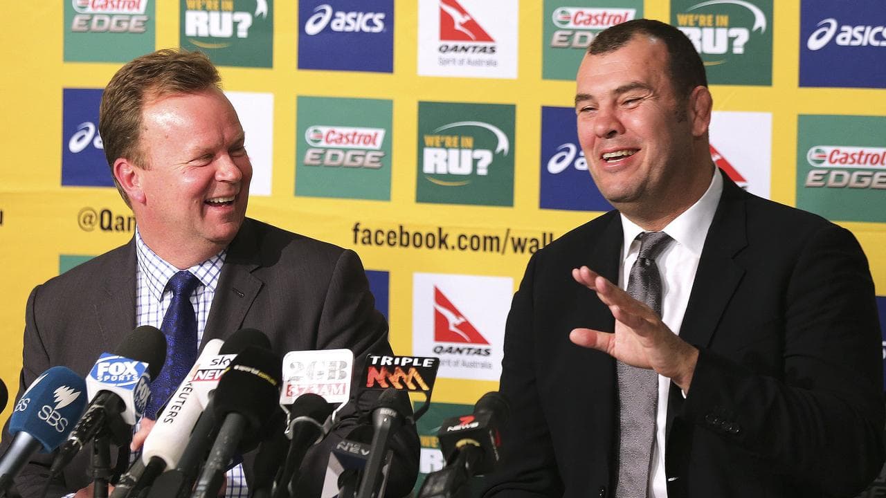 (L-R) Bill Pulver and Michael Cheika.