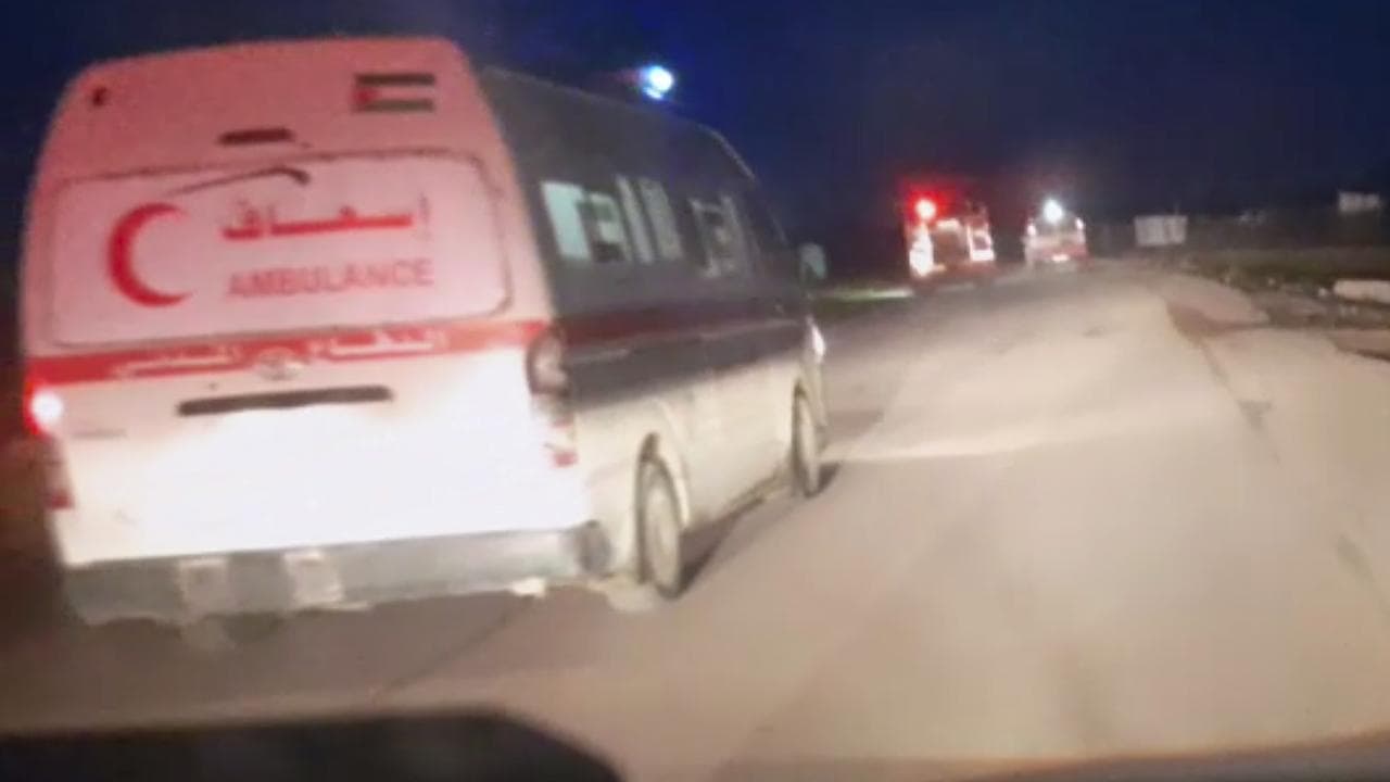 Palestinian medics before they came under fire from Israeli troops