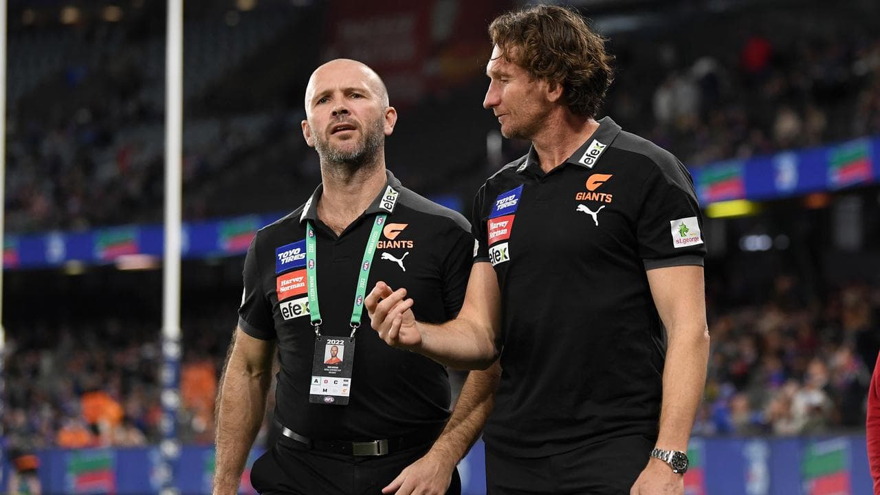 Mark McVeigh and James Hird, at GWS in 2022