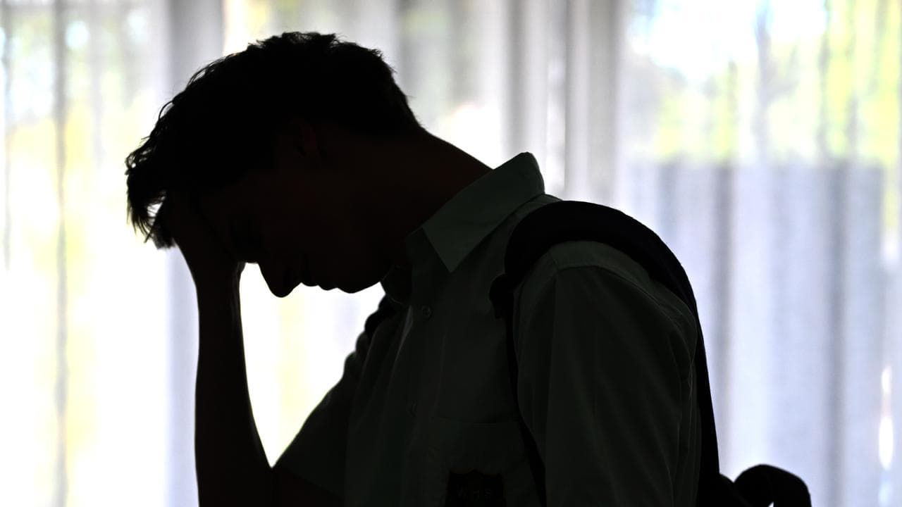 A silhouette of a male to illustrate stress and mental health issues