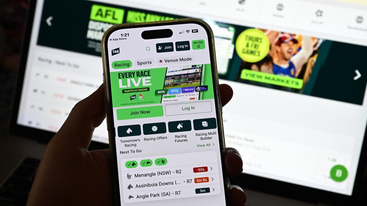 A sports gambling app (file image)