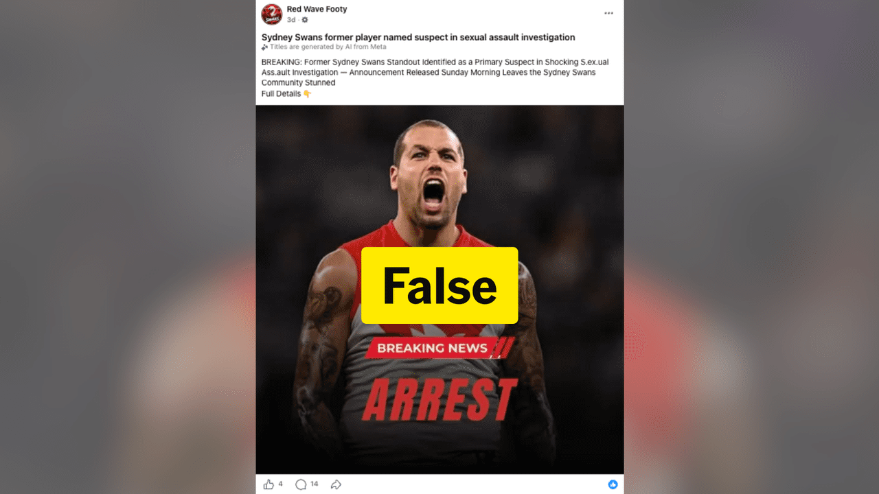 A screenshot of a Facebook post.