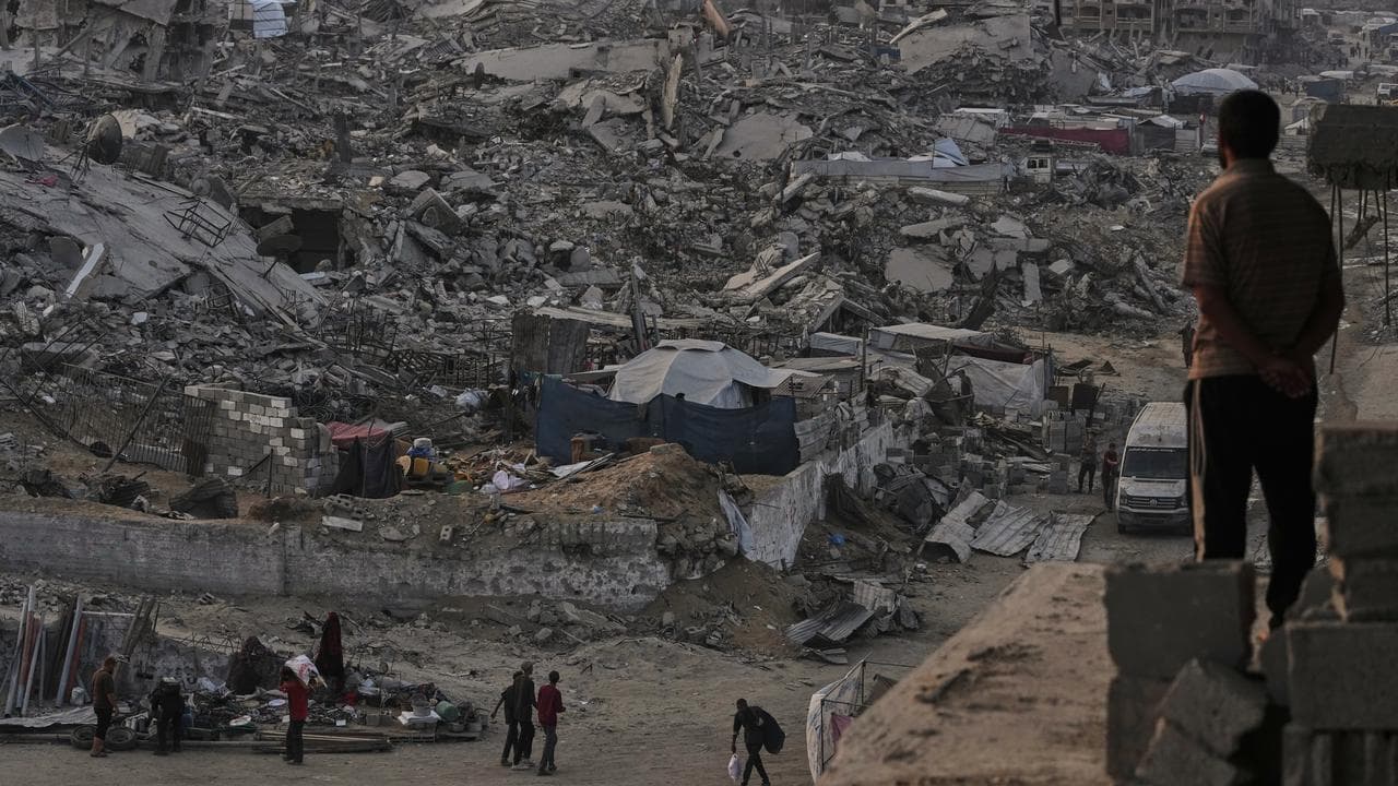 The destruction in the Sheikh Radwan neighborhood in Gaza City