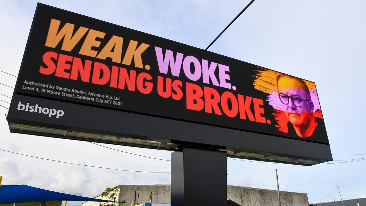 An electronic billboard authorised by Advance
