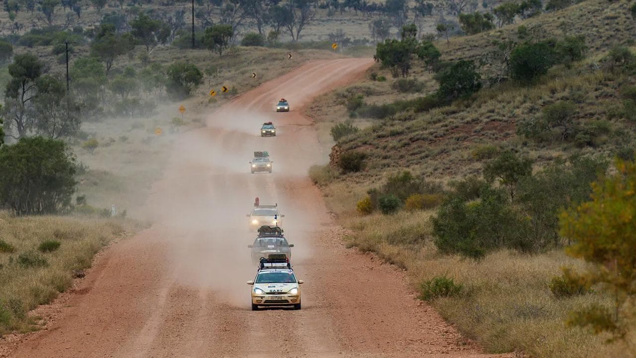 Cars in the Shitbox Rally. 