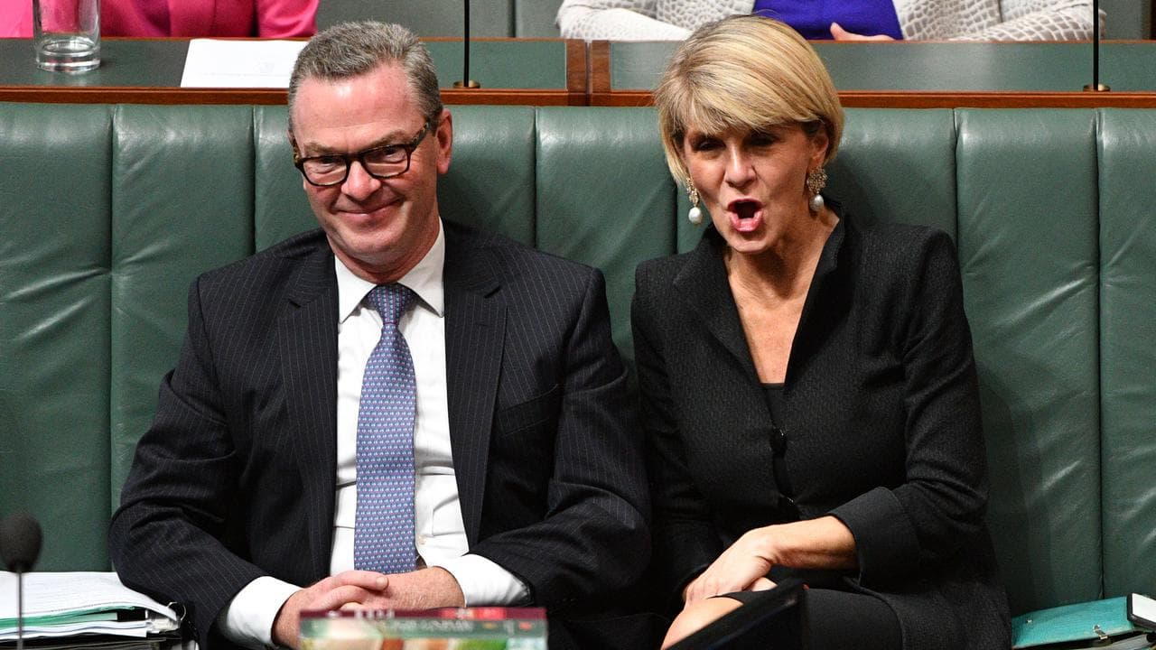 Christopher Pyne and Julie Bishop (file image)