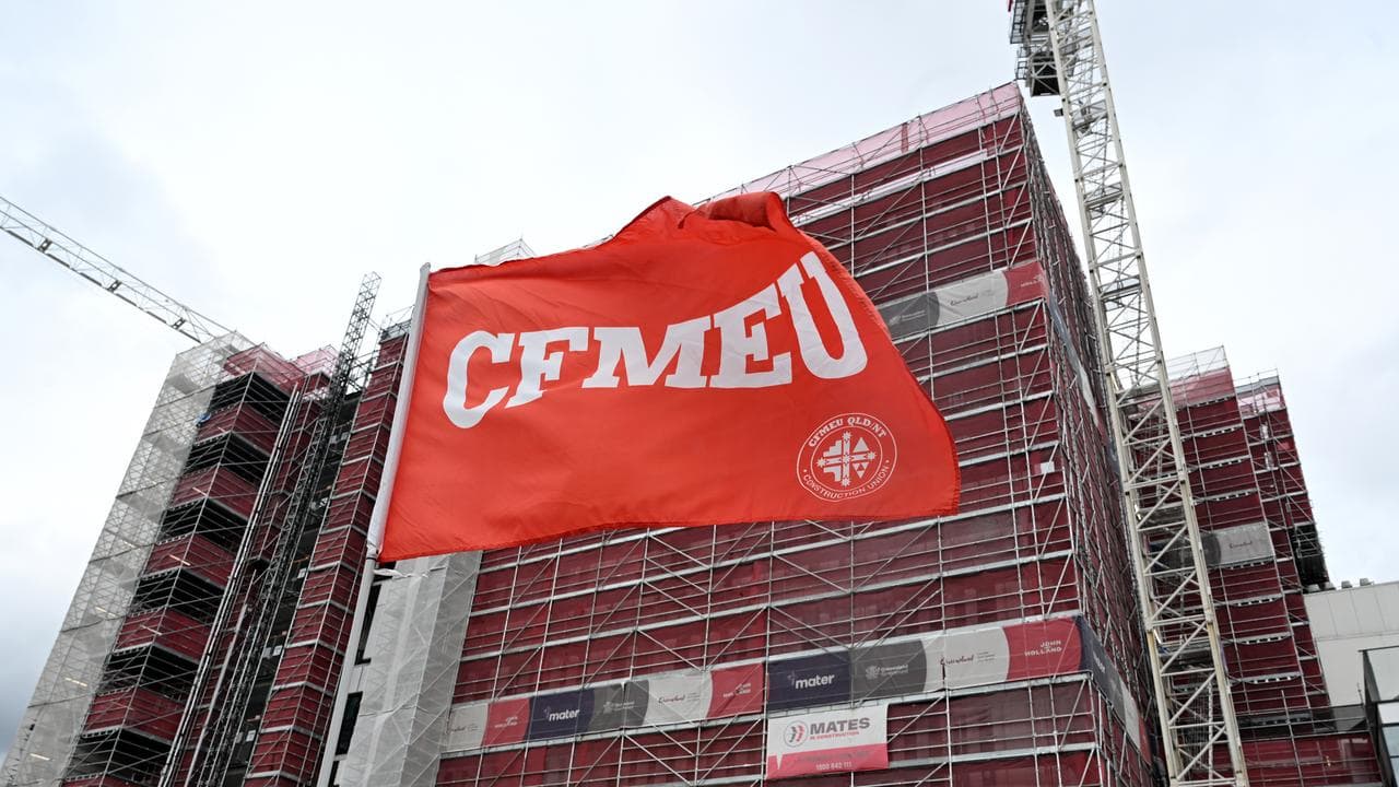 A CFMEU flag