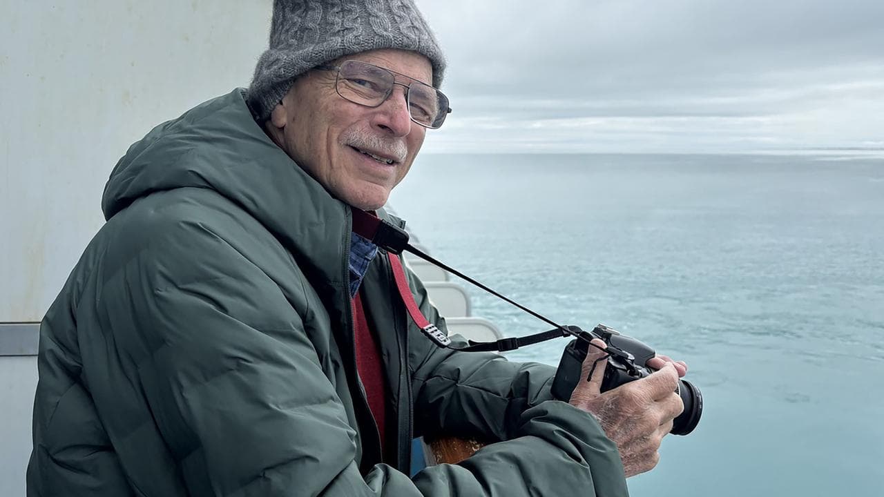 Dr Kraus in recent times aboard a ship