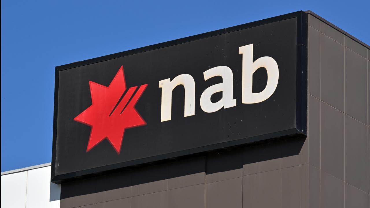 A National Australia Bank sign in Canberra