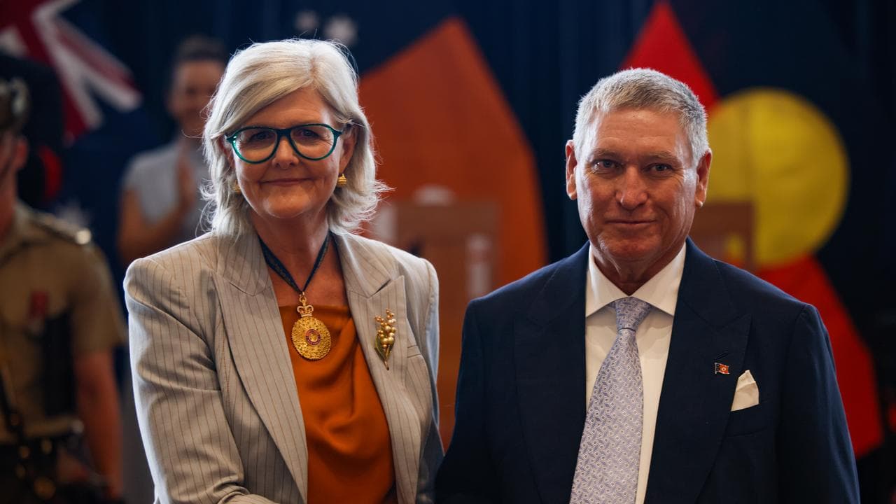 Governor-General Sam Mostyn and David Connolly (file image)