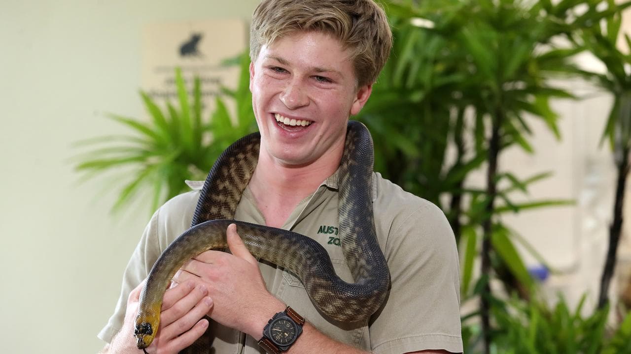 Robert Irwin talks to the media