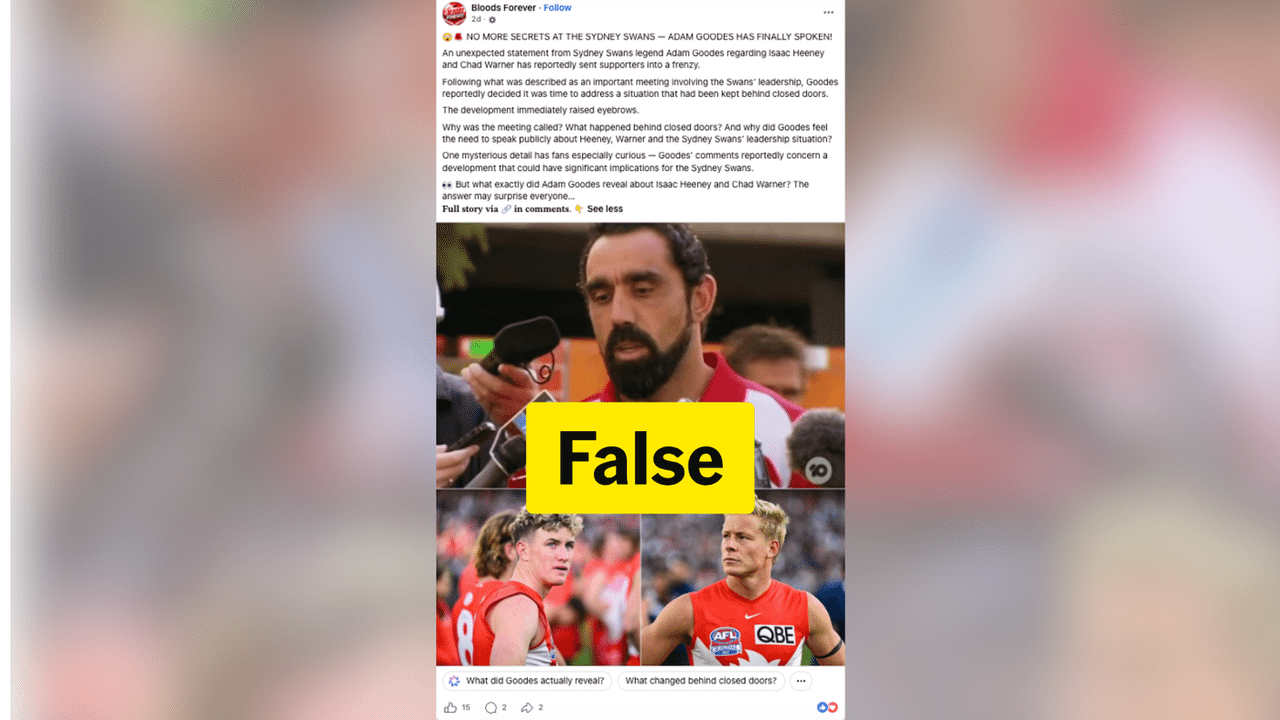 A screenshot of a Facebook post.