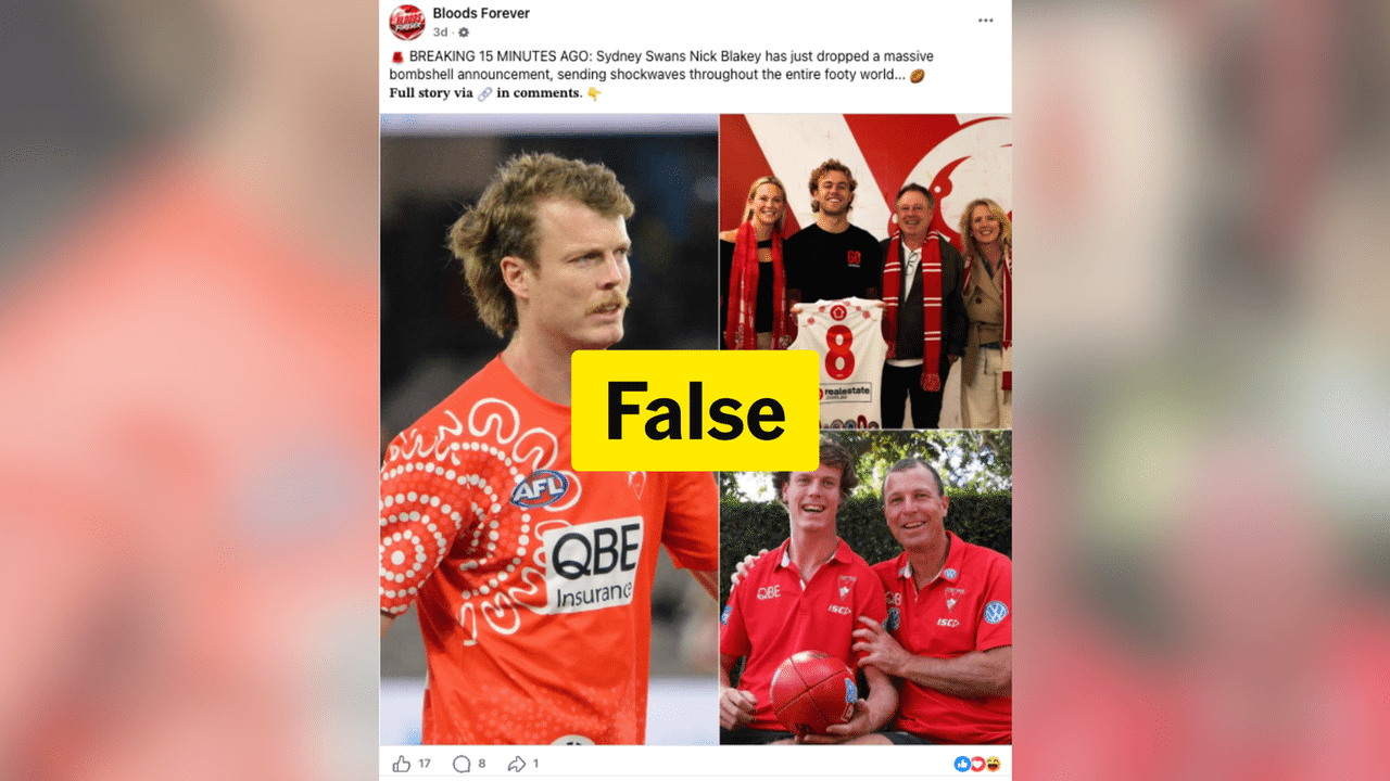 A screenshot of a Facebook post.