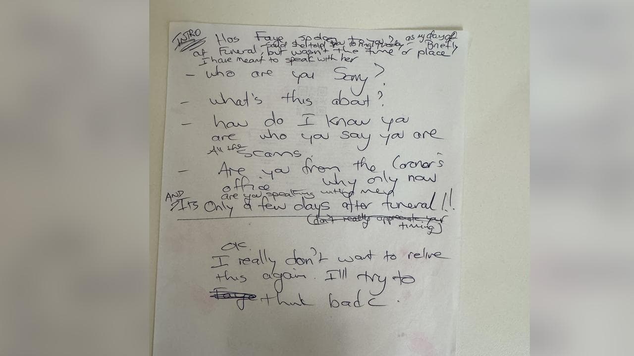 handwritten note