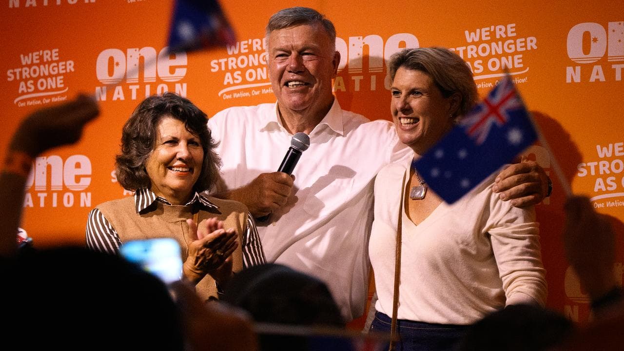David Farley on election night after winning the Farrar by-election.