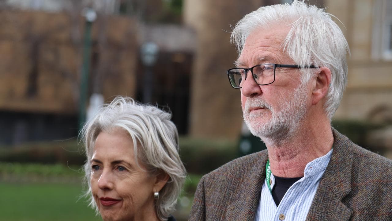 Tasmanian Greens leader Rosalie Woodruff and Independent Peter George