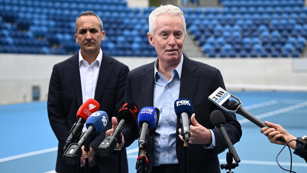 Andrew Abdo (left) and Craig Tiley