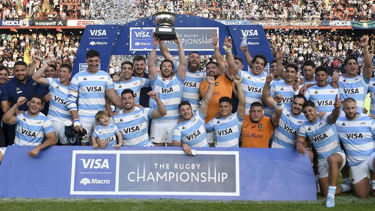 Argentina rugby union team celebrations.
