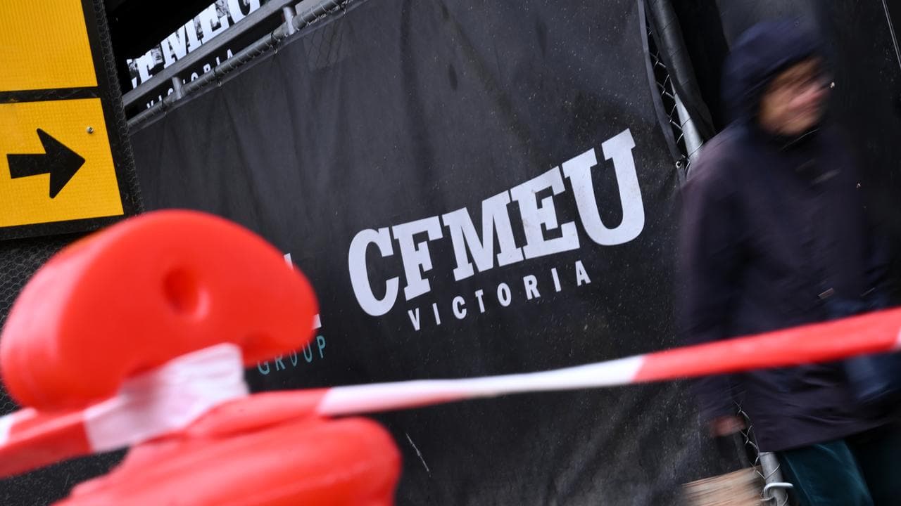 CFMEU signage (file image)
