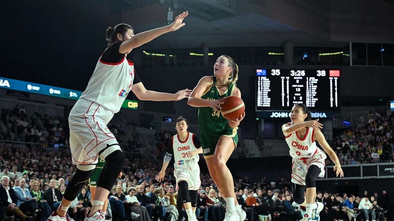 Issie Bourne goes for a lay-up