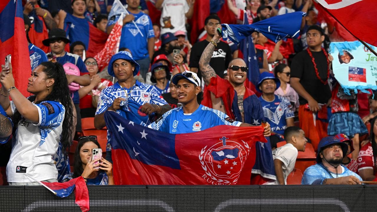 Samoa and Tonga fans.