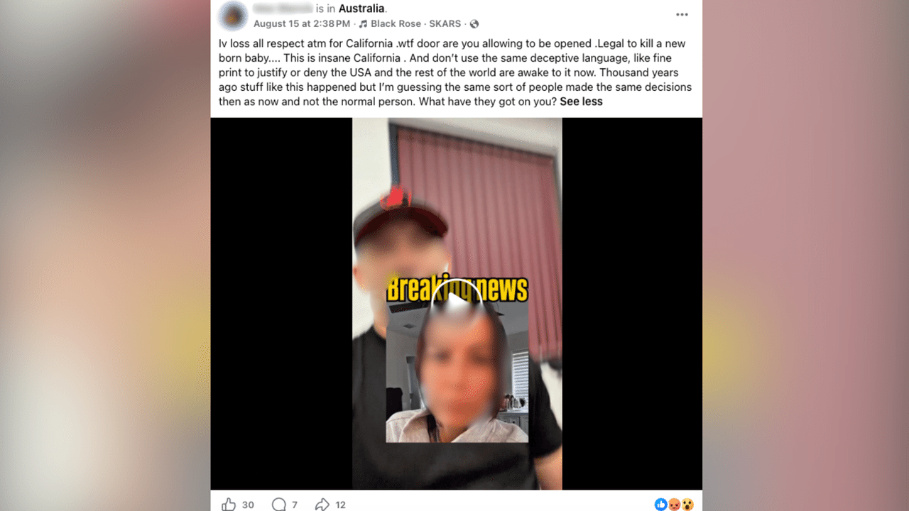 The claim about the Californian law has recently spread in Australia