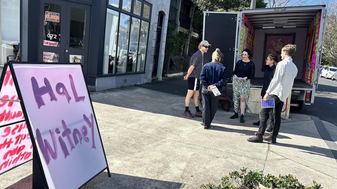 Hal Witney stands outside Sydney Contemporary