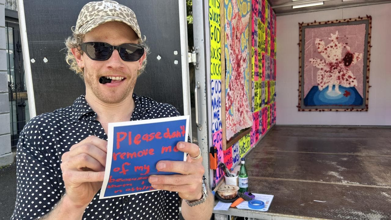 Hal Witney stands outside Sydney Contemporary