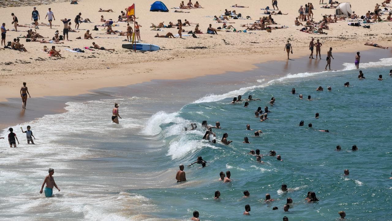 Swimmers at the beach