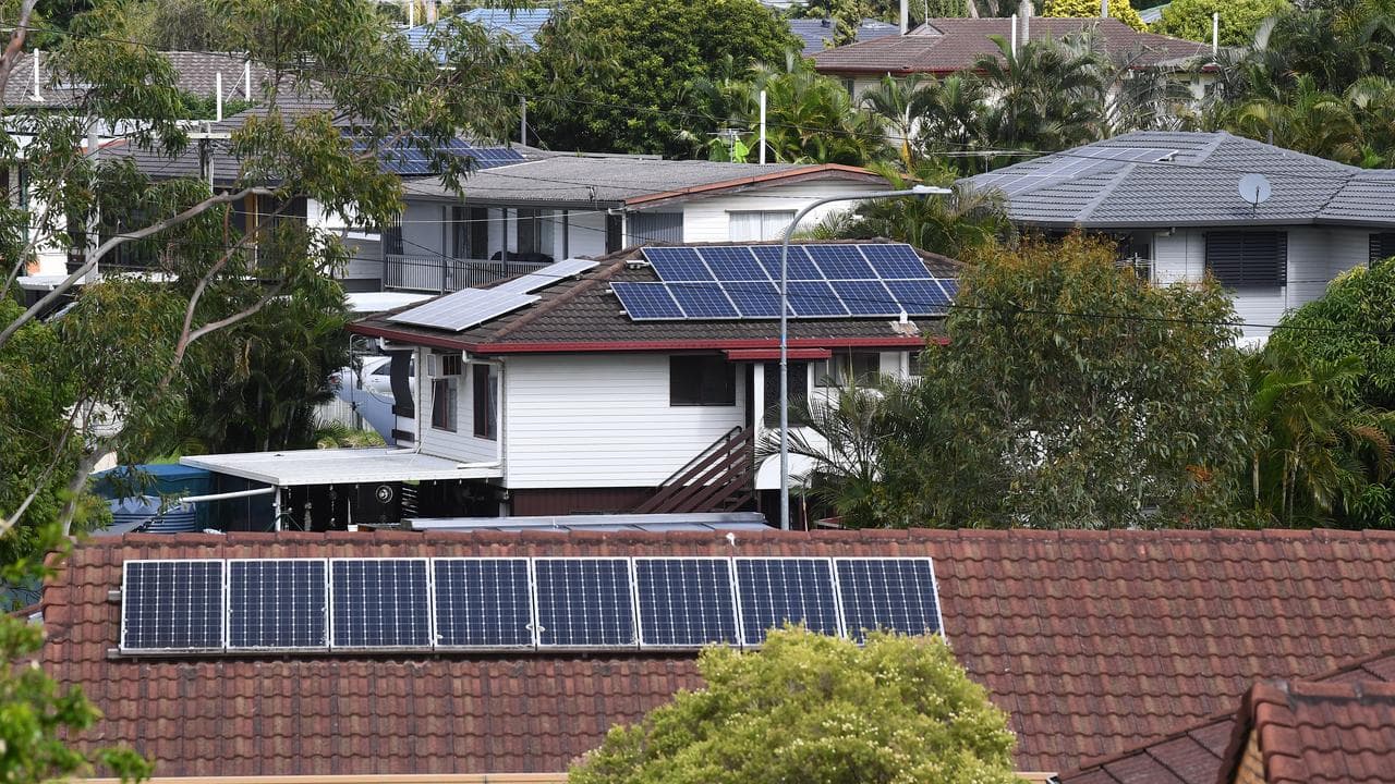 Houses with solar panels (file image)