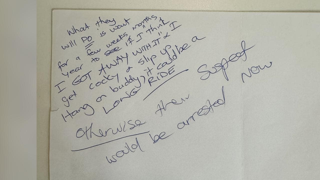 handwritten note beginning: What they will do is wait for a few weeks