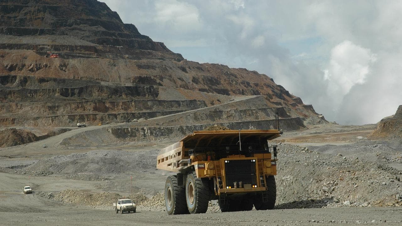 A giant Caterpillar mining truck