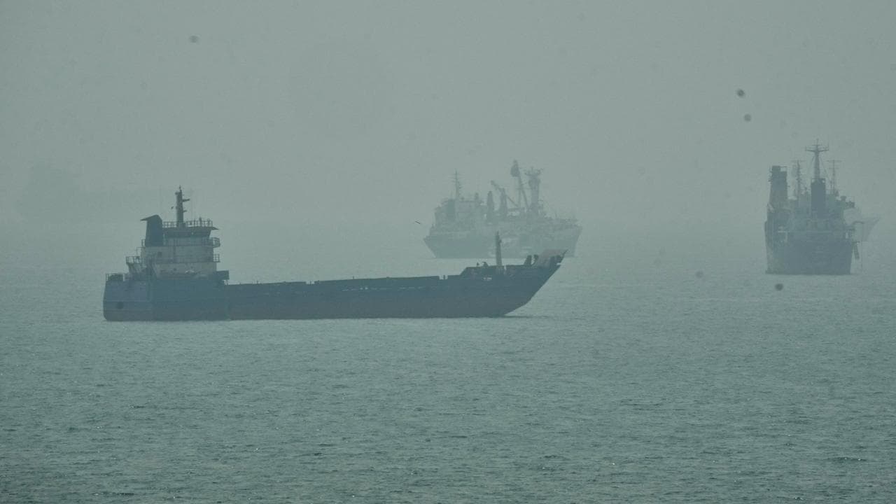 Commercial vessels in the Strait of Hormuz (file image)